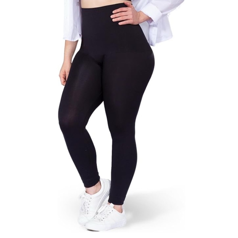 Empetua Women's Black High-Waisted Shaping Leggings - Picture 12 of 12